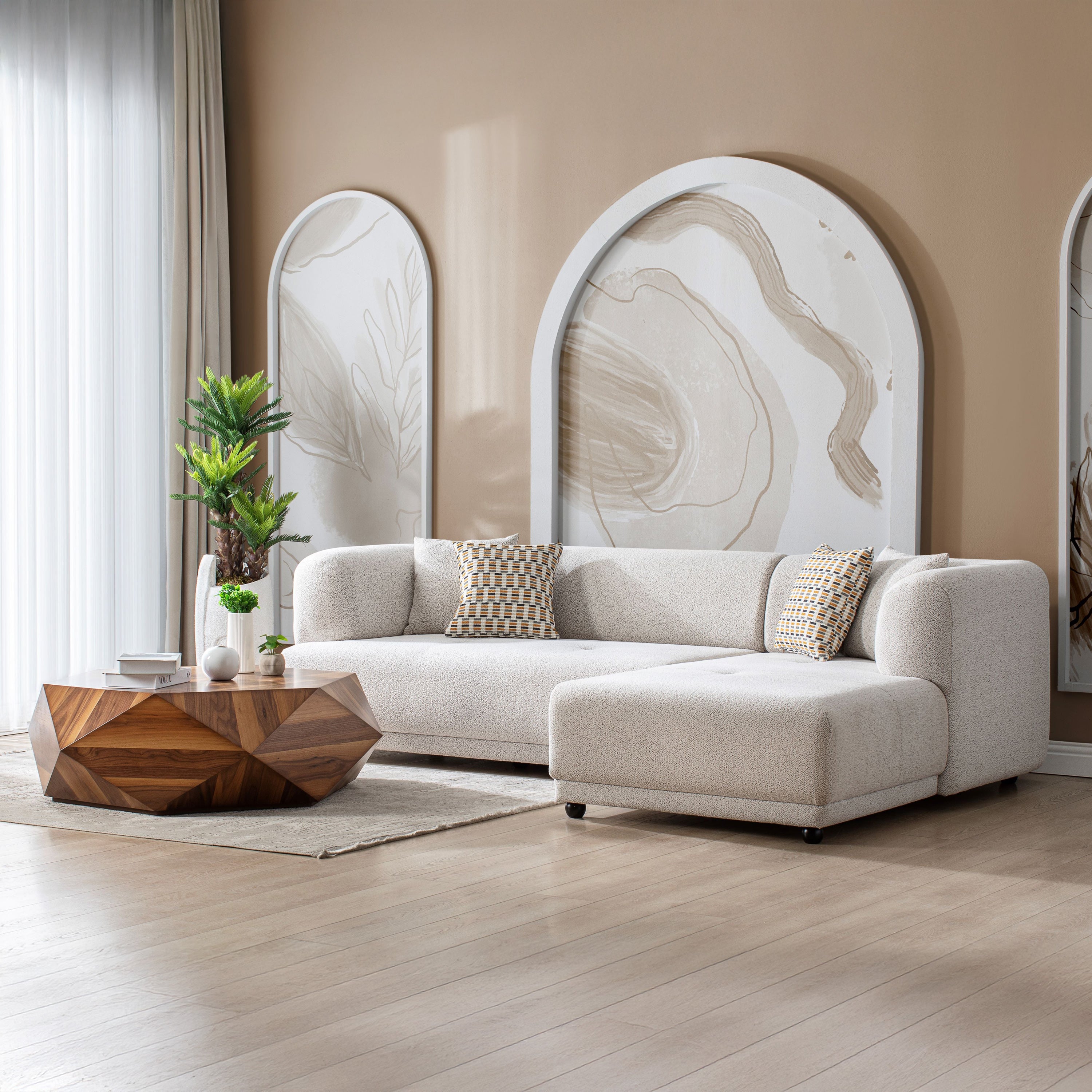 Nova - Lyna Ivory 2 Pc 105" RAF Sectional