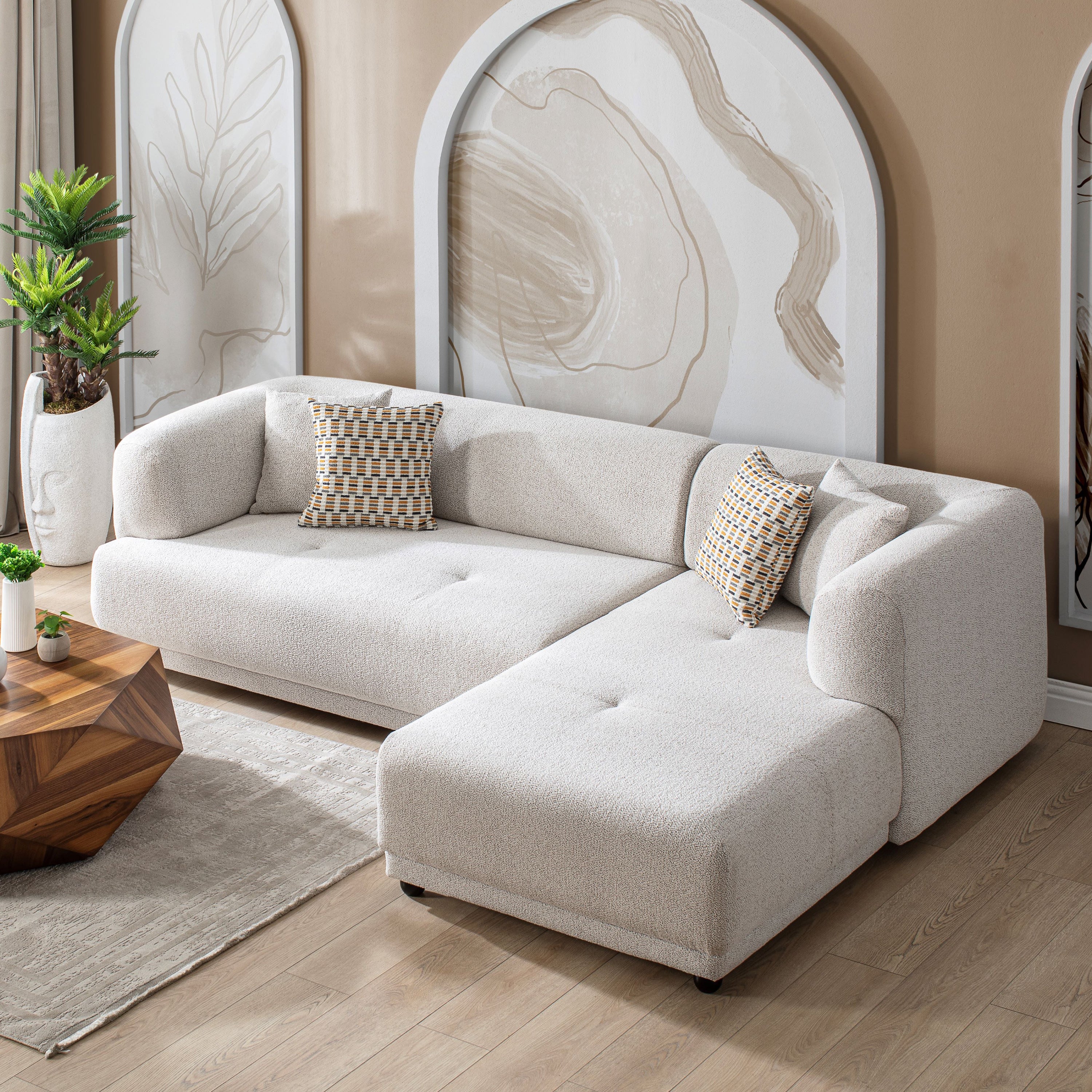 Nova - Lyna Ivory 2 Pc 105" RAF Sectional