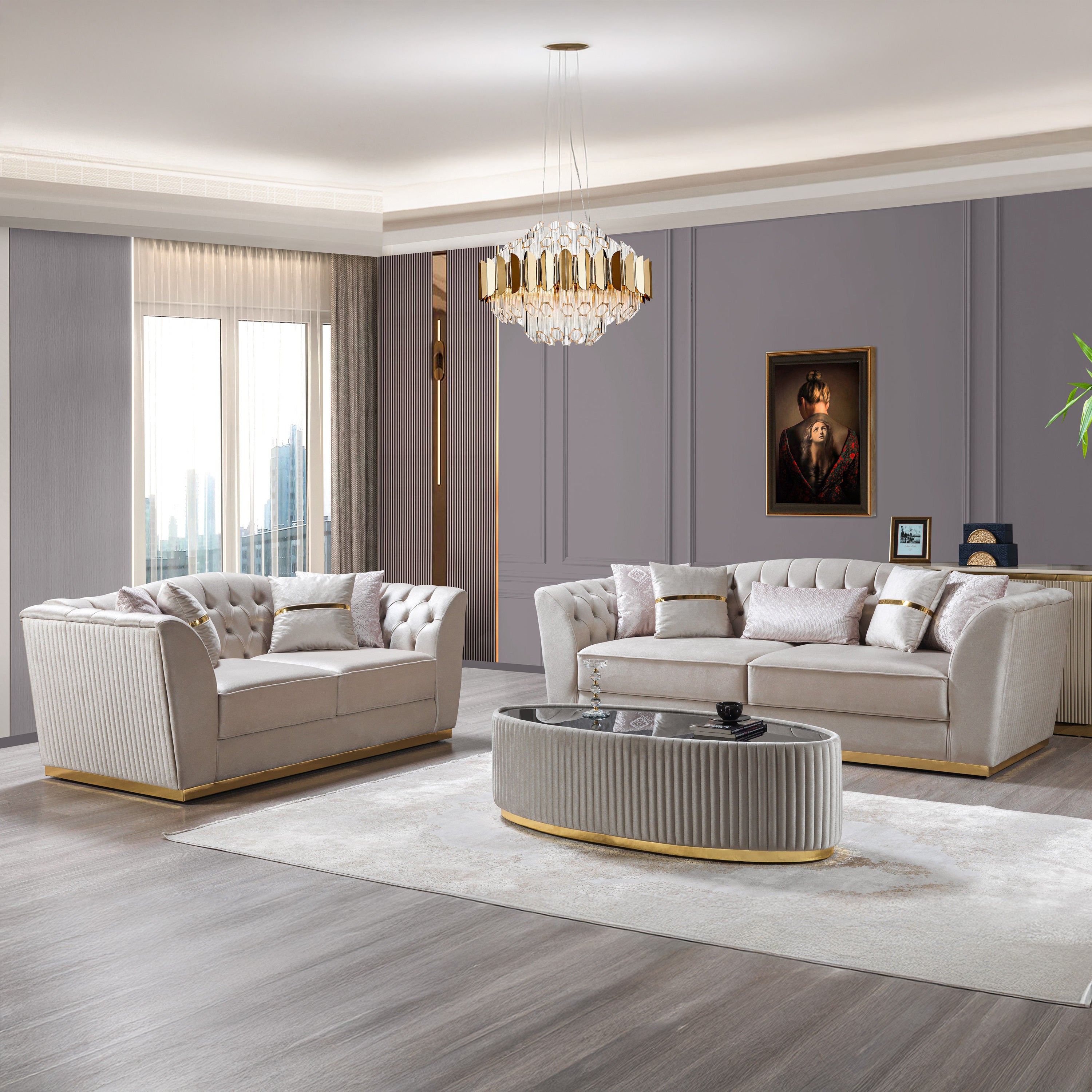 Nova - Milena Coffee Table in Ivory