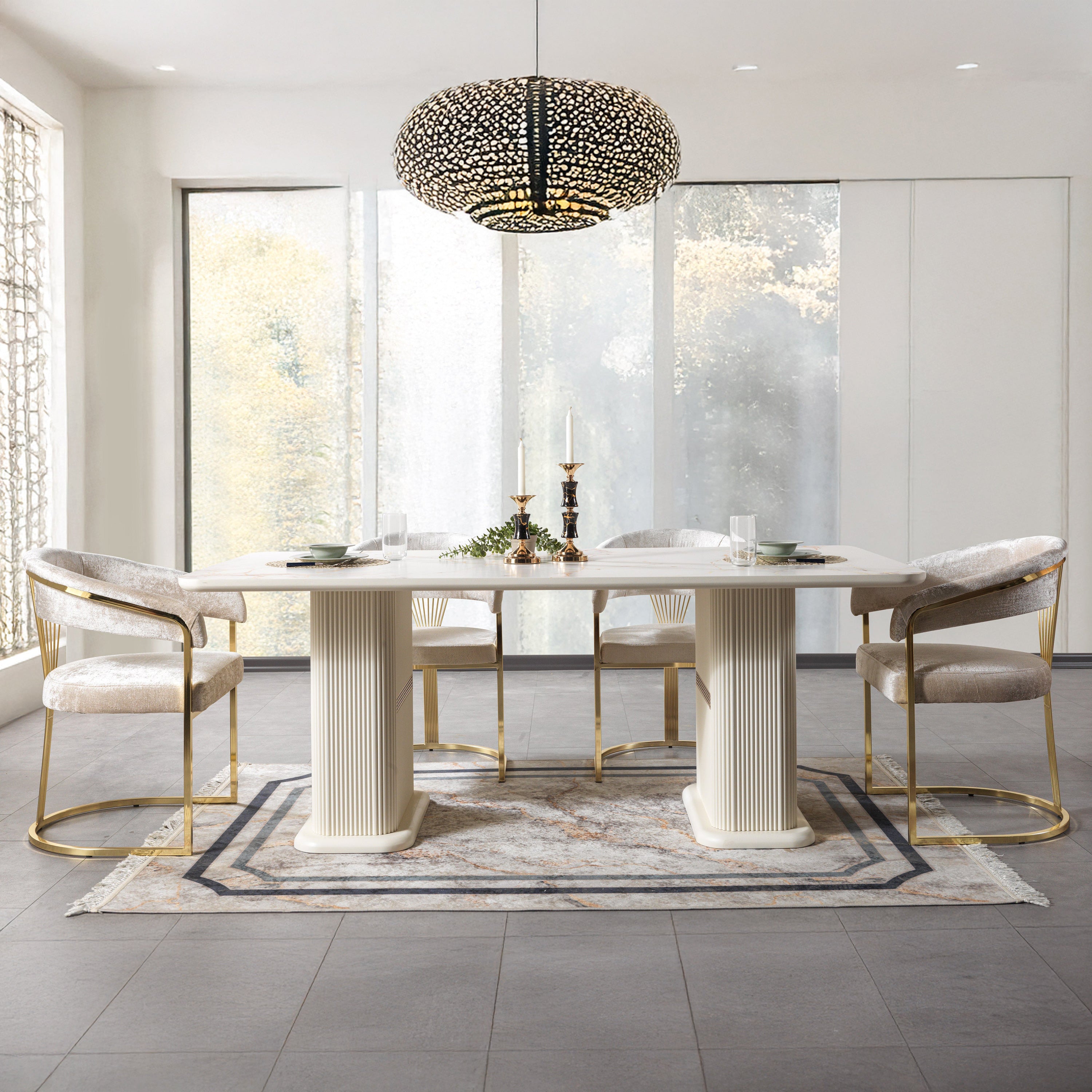 Nova - Santana Ivory Dining Chair, Set of 2