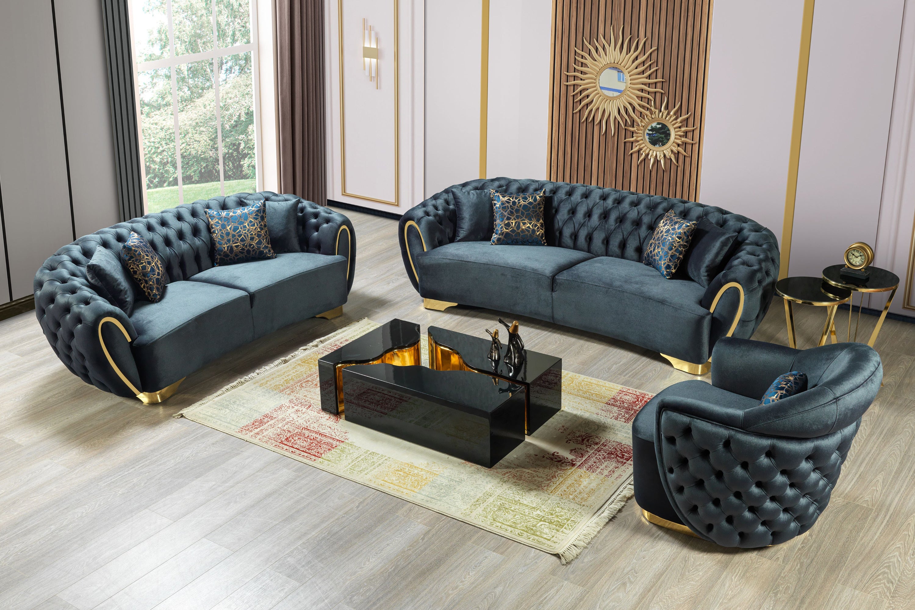 Nova - Victoria Velvet Sofa & Loveseat