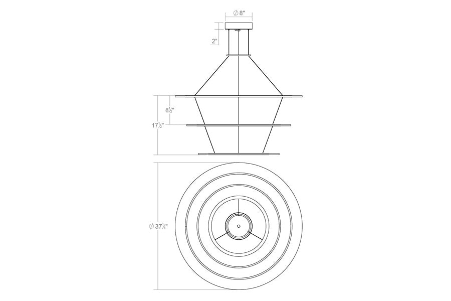 Sonneman - Arctic Rings LED Chandelier