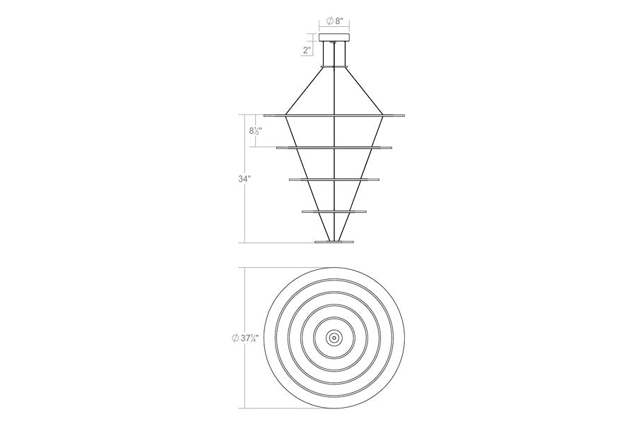 Sonneman - Arctic Rings LED Chandelier