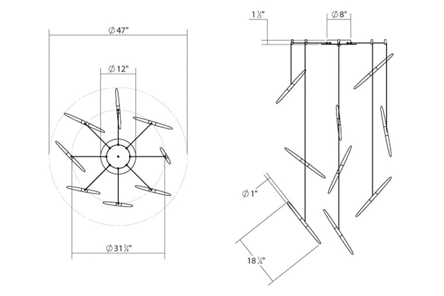 Sonneman - Ballet LED Chandelier