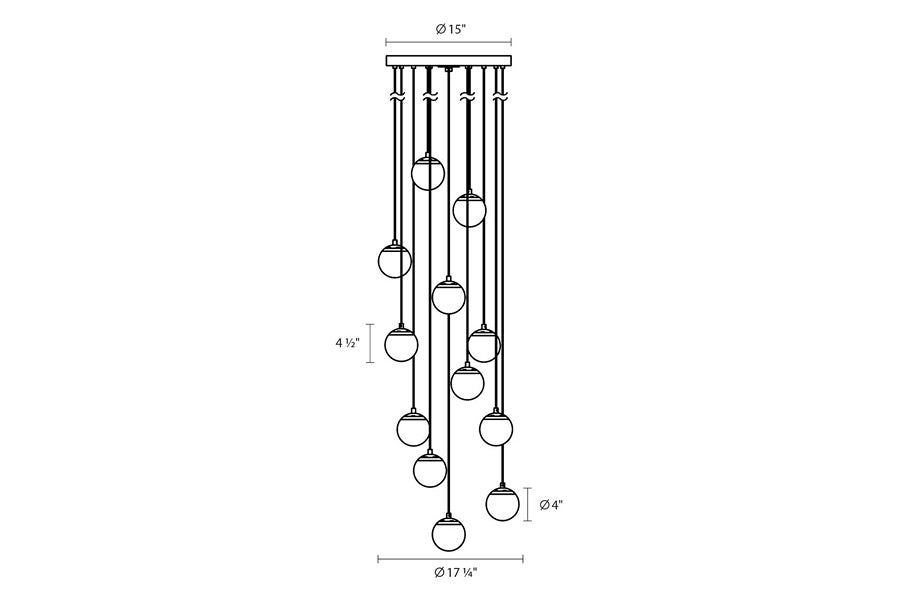 Sonneman - Champagne Bubbles LED Chandelier