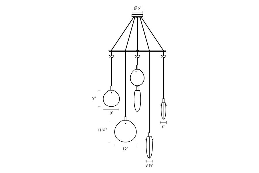 Sonneman - Cantina LED Chandelier