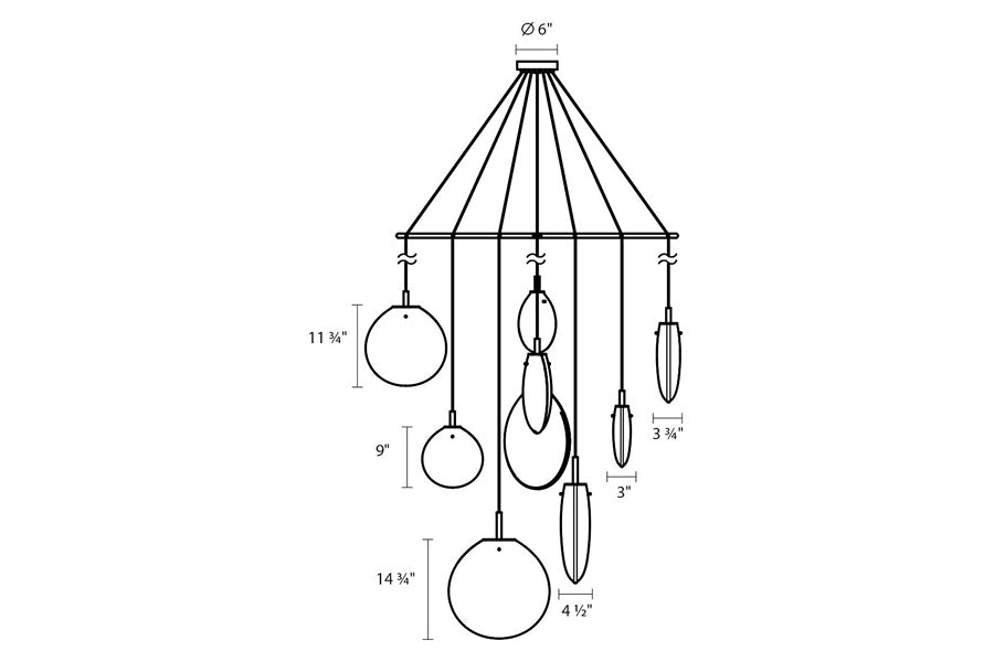 Sonneman - Cantina LED Chandelier