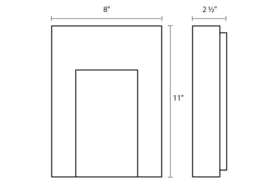 Sonneman - Inset Short LED Sconce