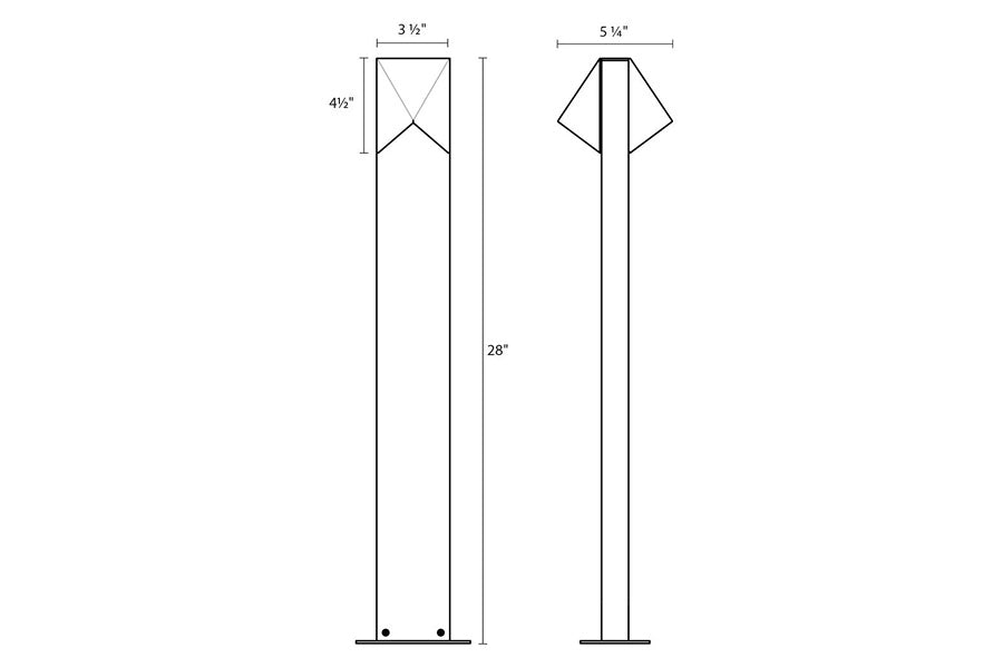 Sonneman - Triform Compact LED Double Bollard
