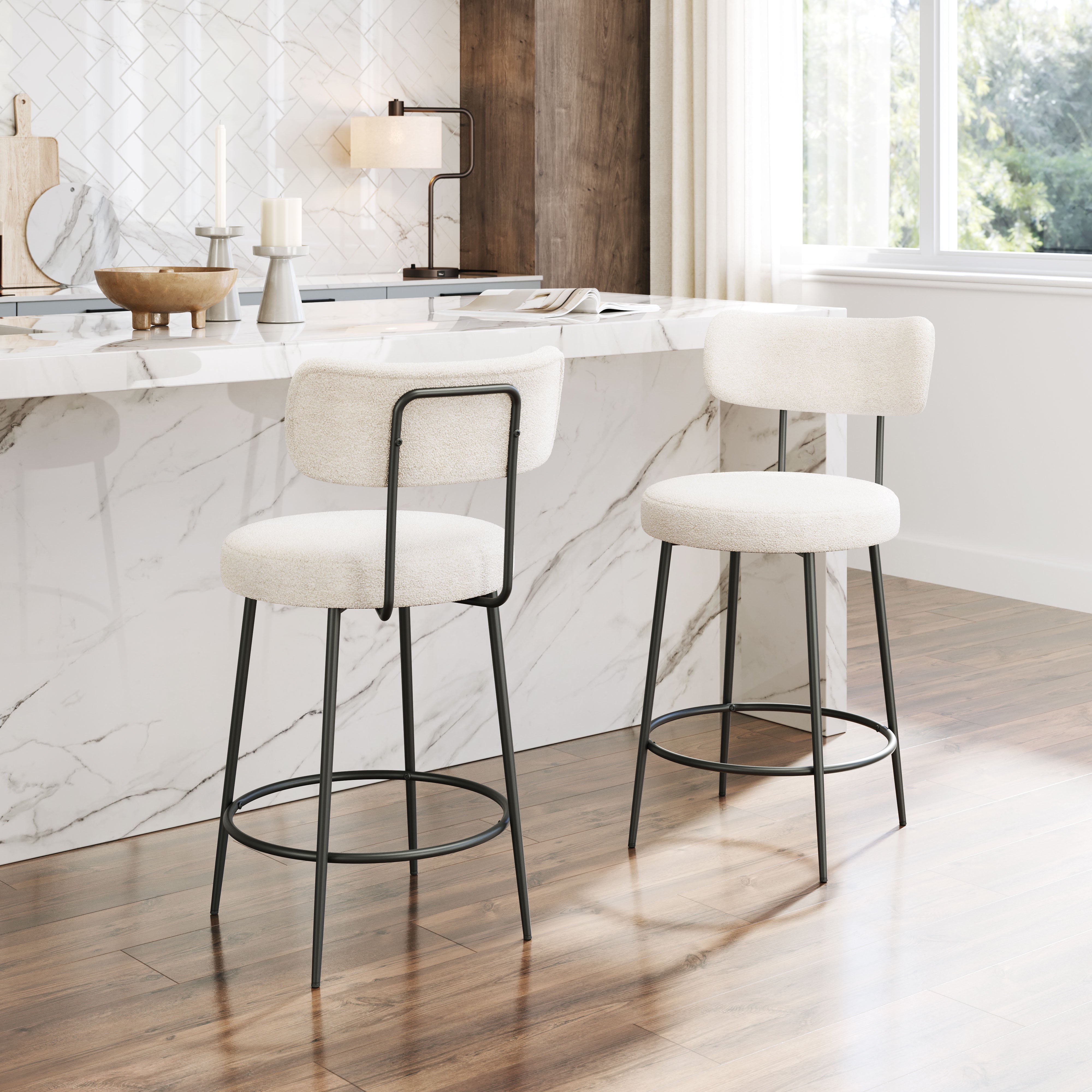 ZUO - Blanca Counter Stool (Set of 2) in Ivory
