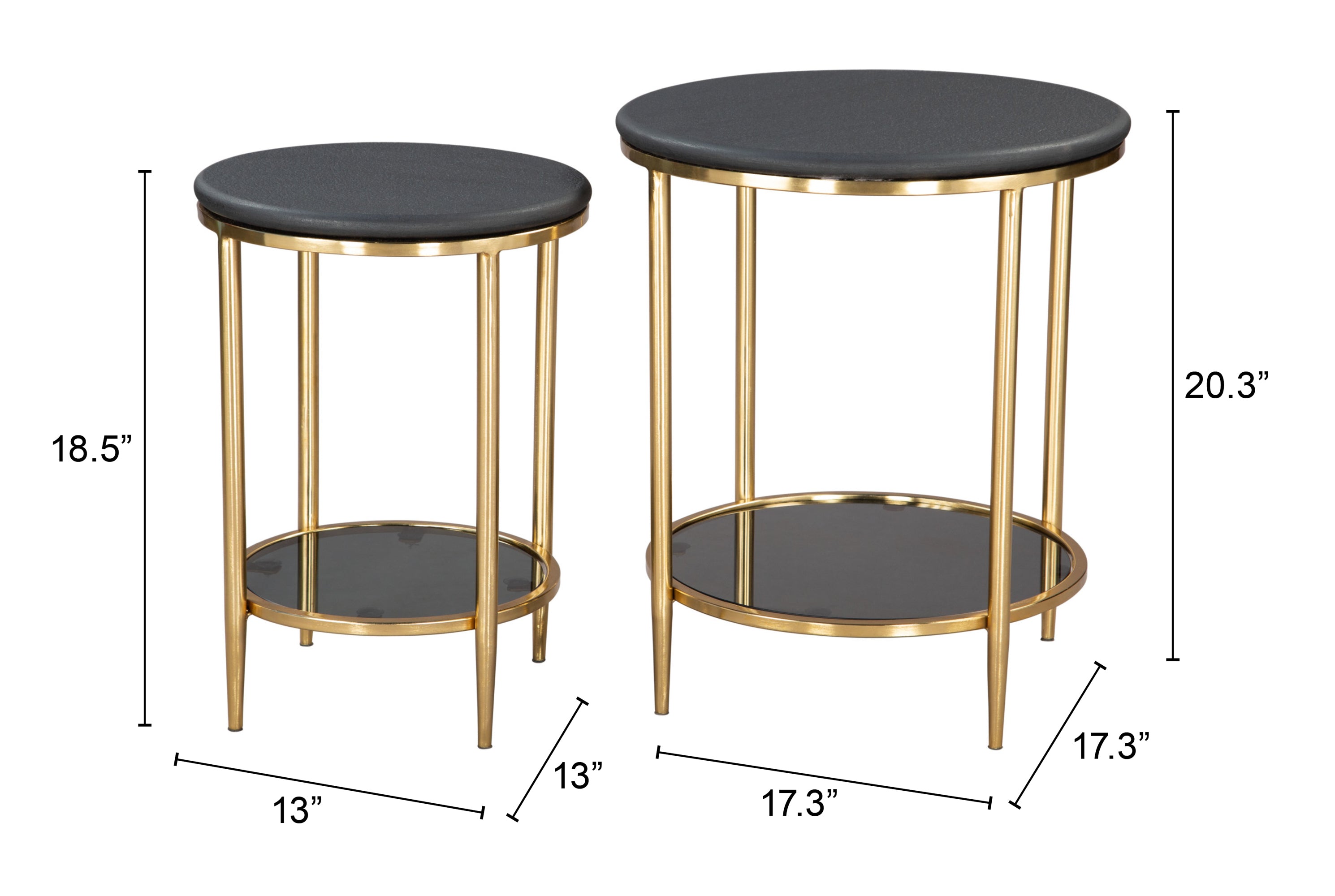 ZUO - Koper Coffee Table Set (2-Piece) in Black