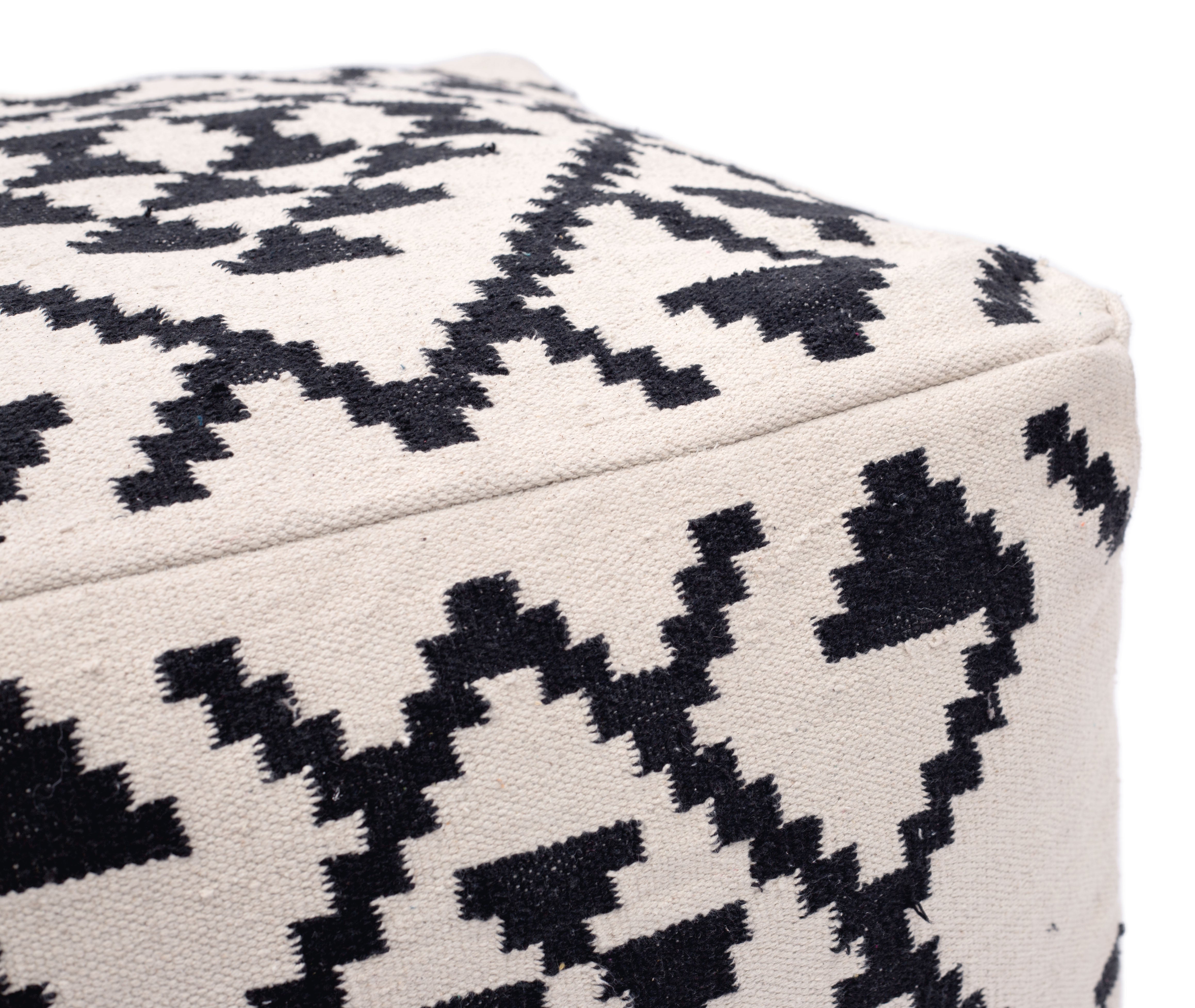 ZUO - Lizardo Ottoman in Beige/Black
