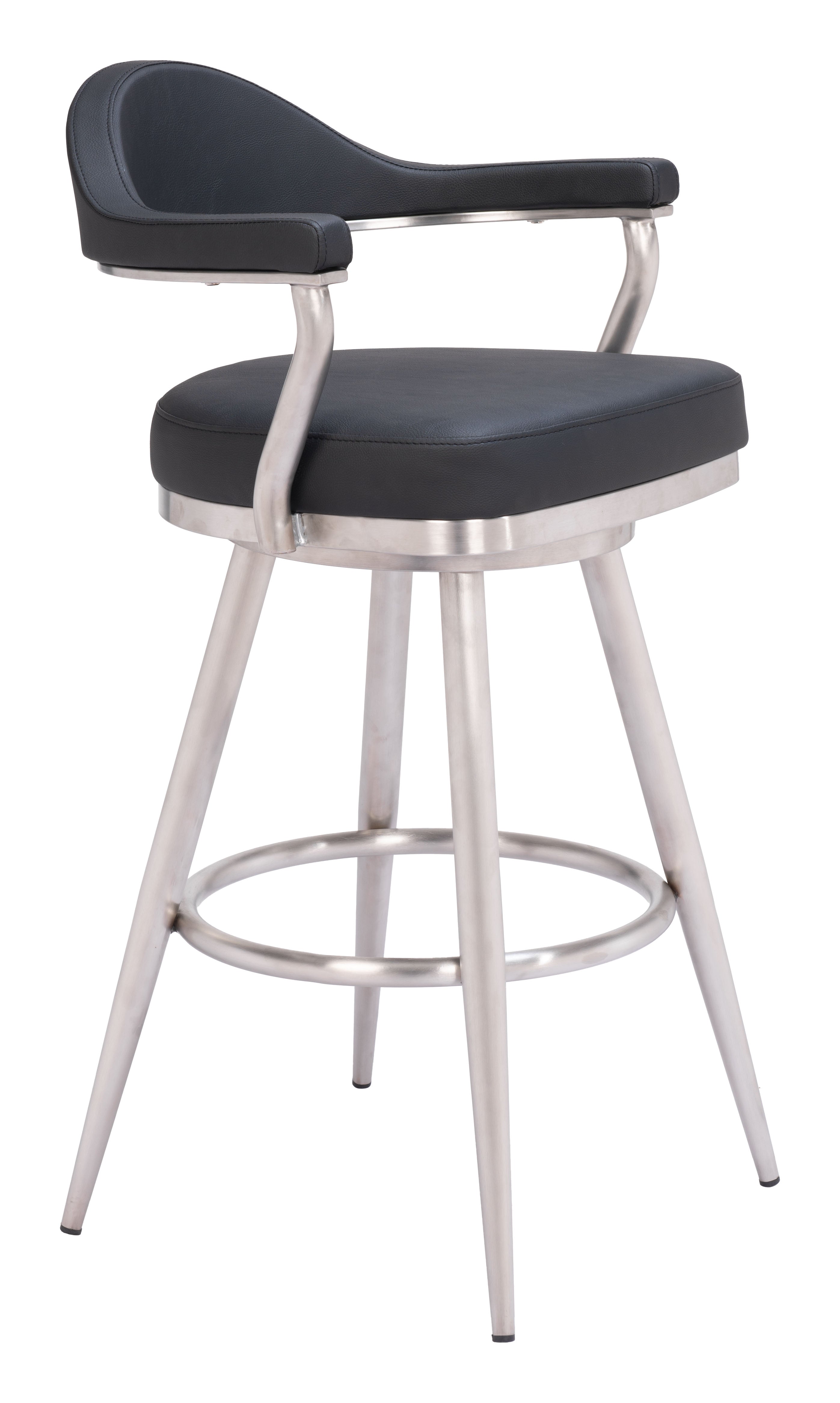 ZUO - Vagur Swivel Barstool in Black