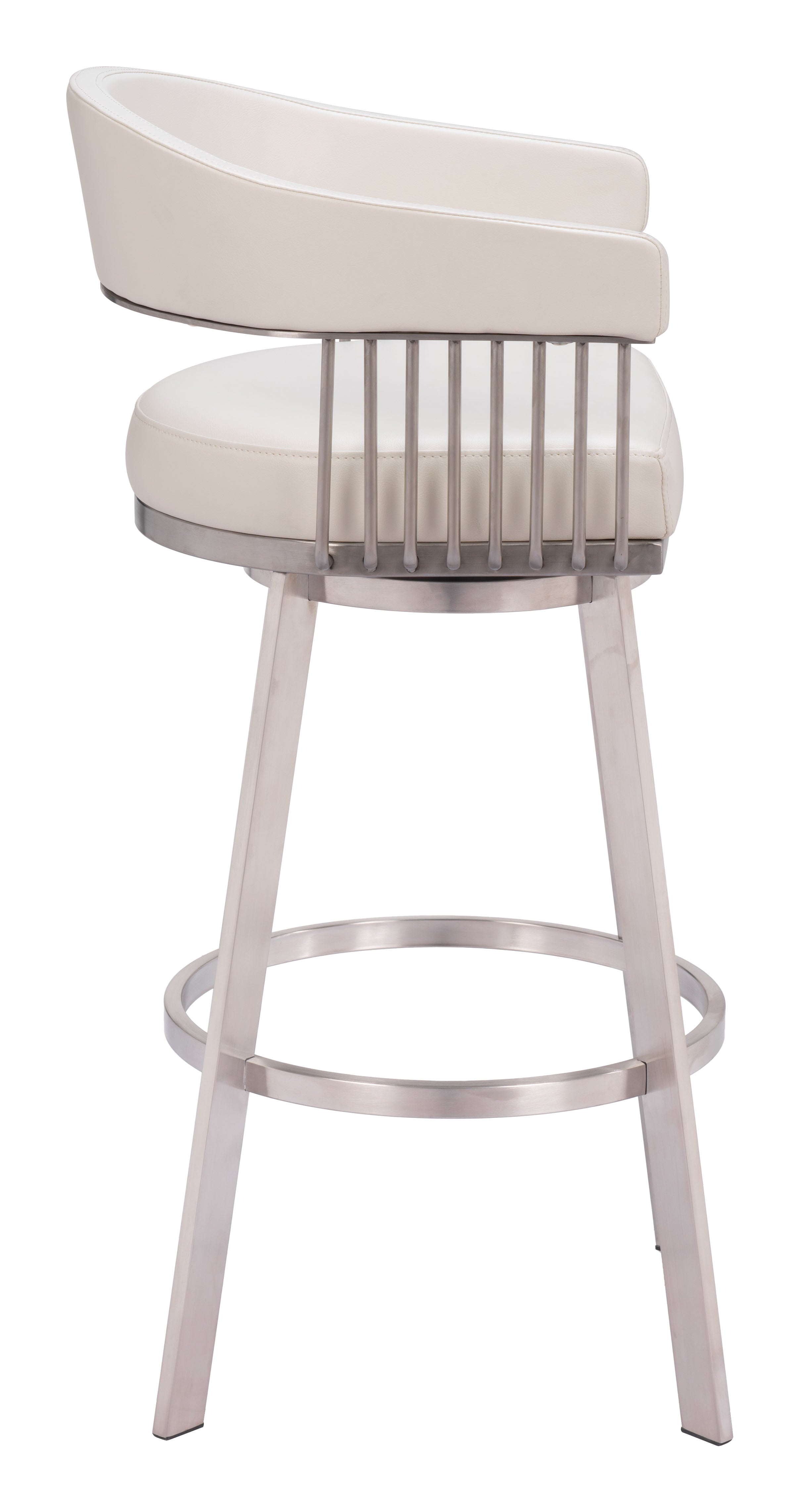 ZUO - Bantry Swivel Barstool in White