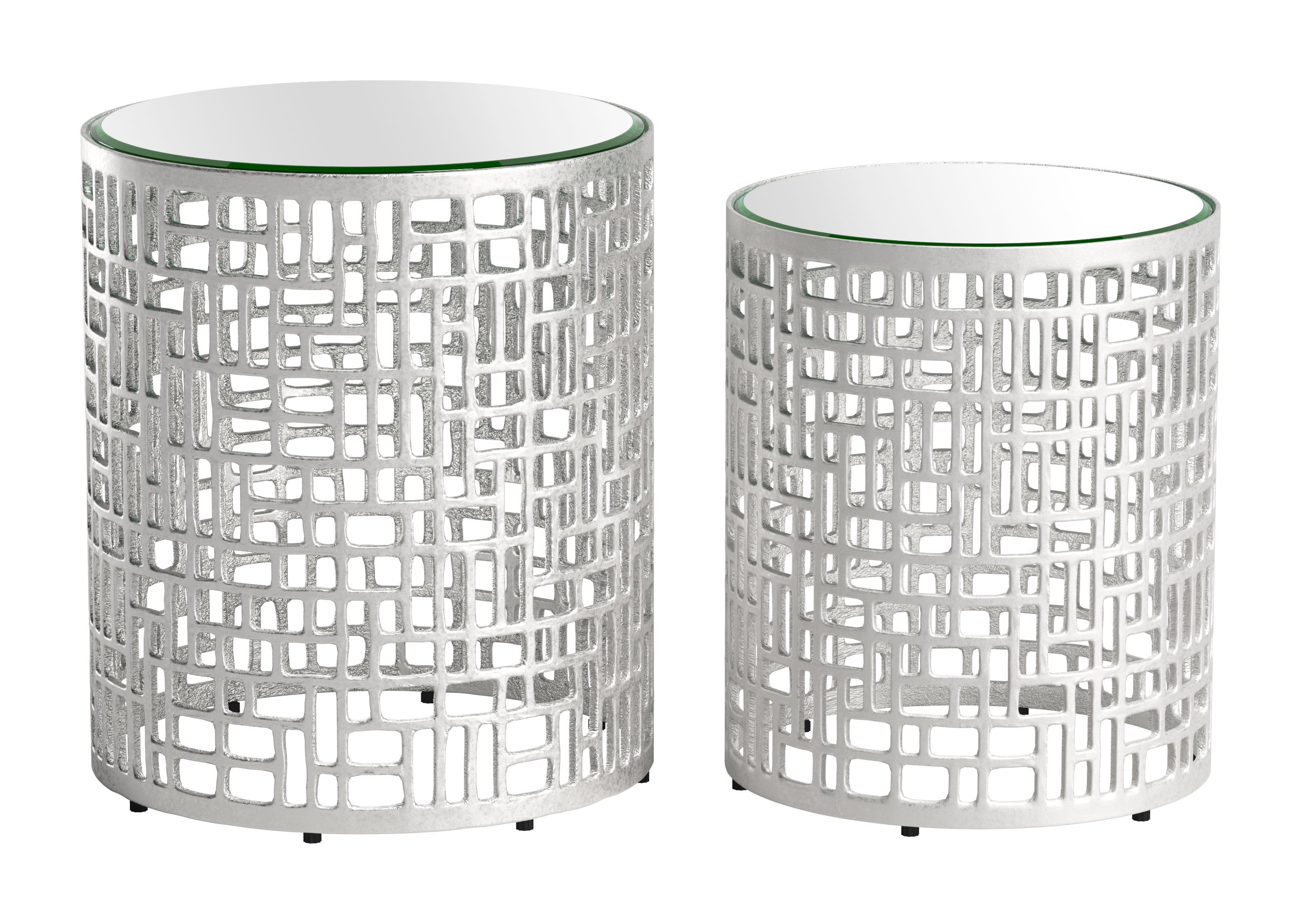ZUO - Reden Side Table Set (2-Piece) in Silver
