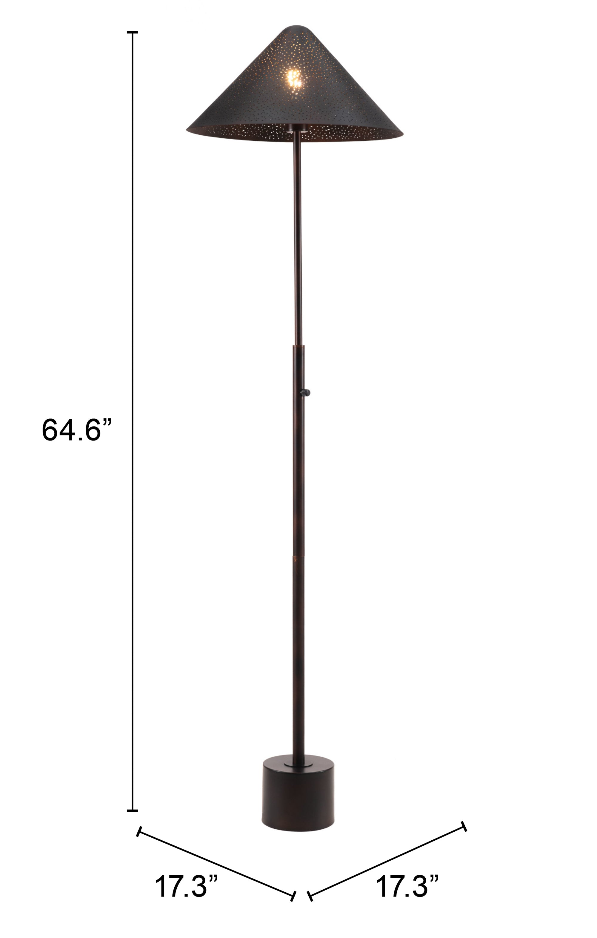 ZUO - Cardo Floor Lamp in Bronze