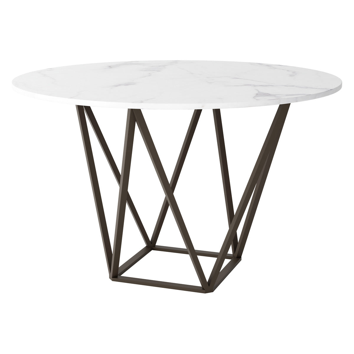 ZUO - Tintern Dining Table in White/Antique Brass/Dark Brown