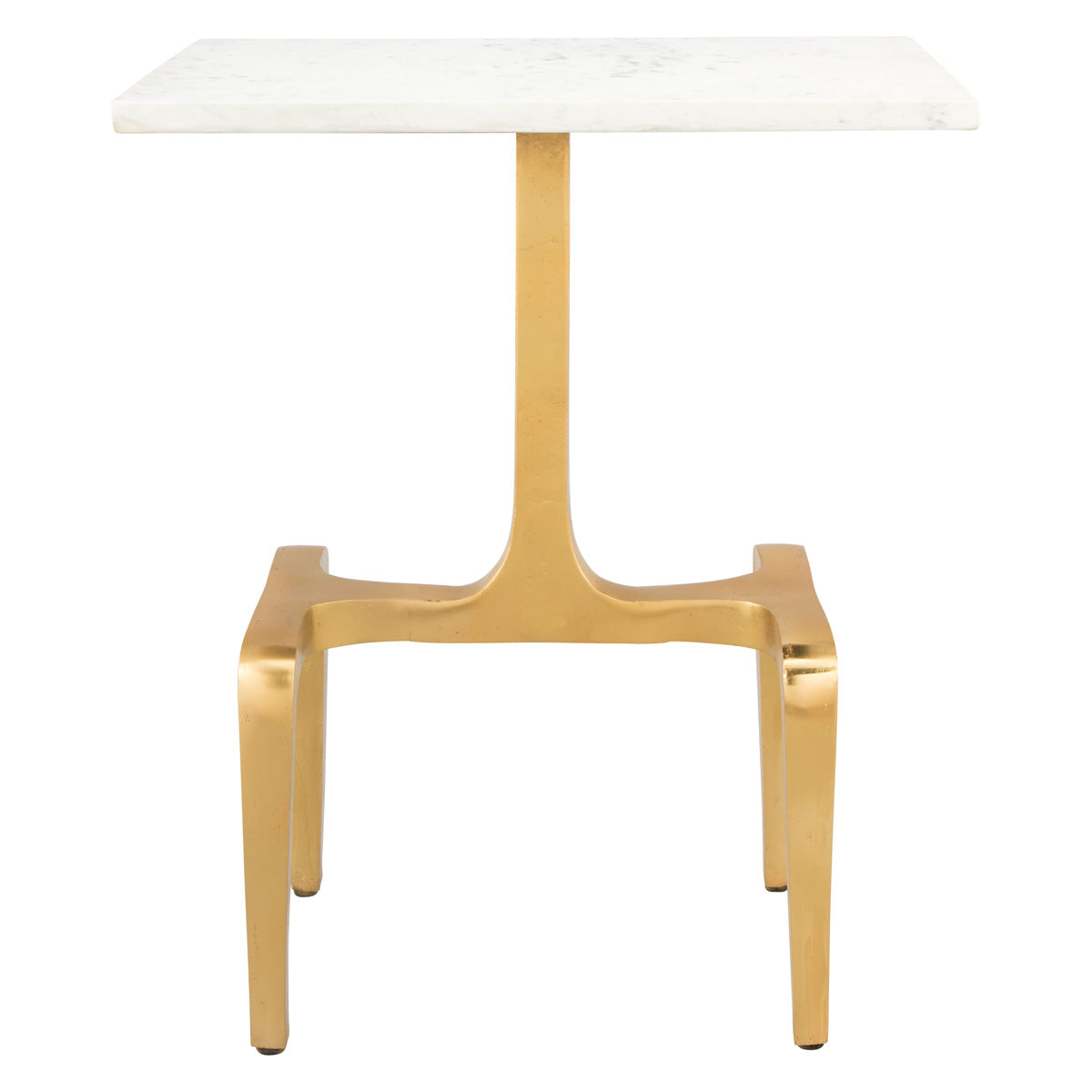 ZUO - Clement Side Table in White/Gold