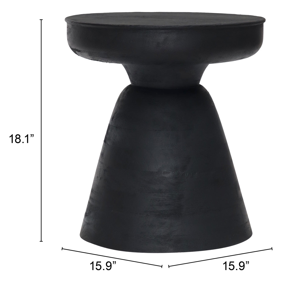 ZUO - Sage Table Stool in Matte Black