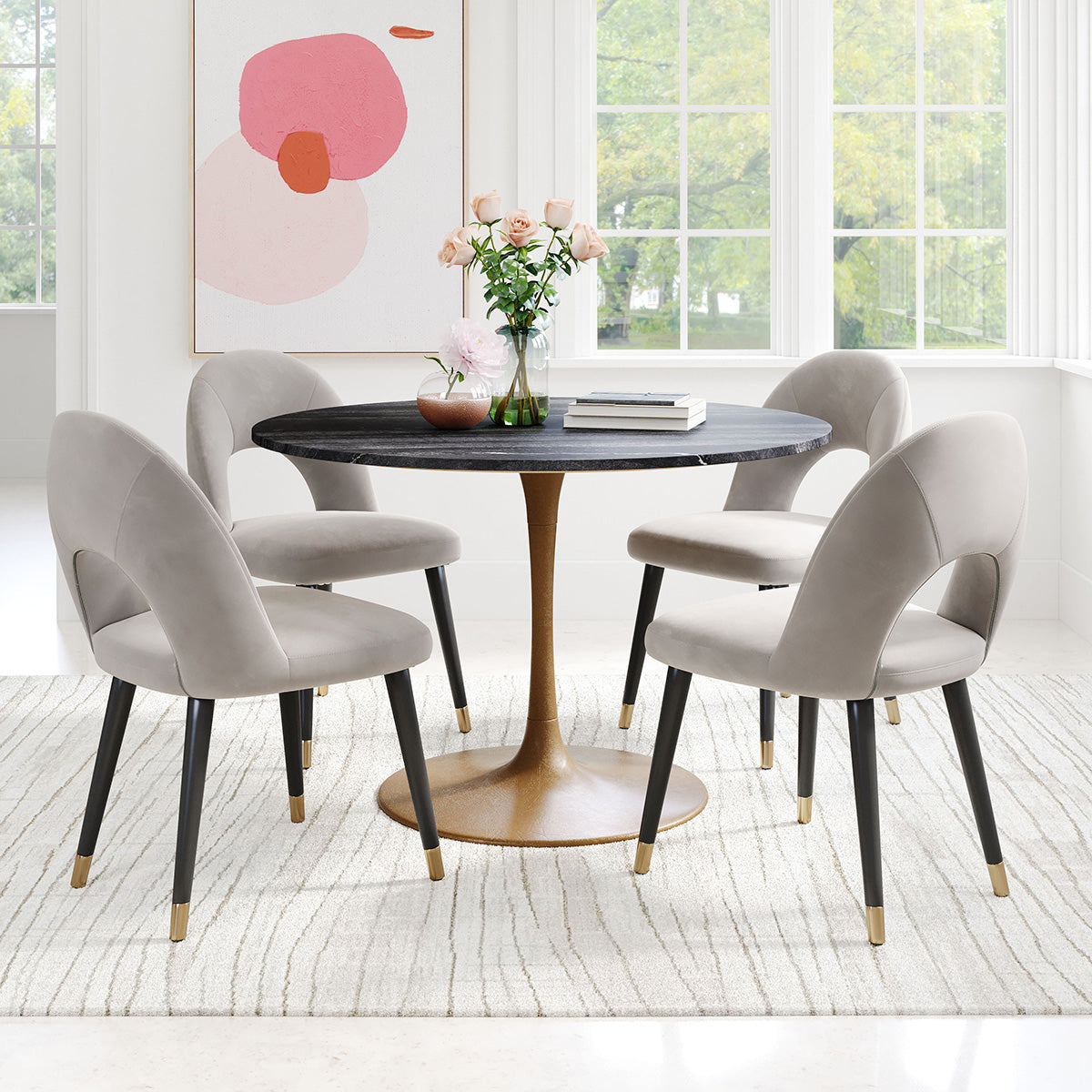 ZUO - Taj Dining Table in Black/Gold
