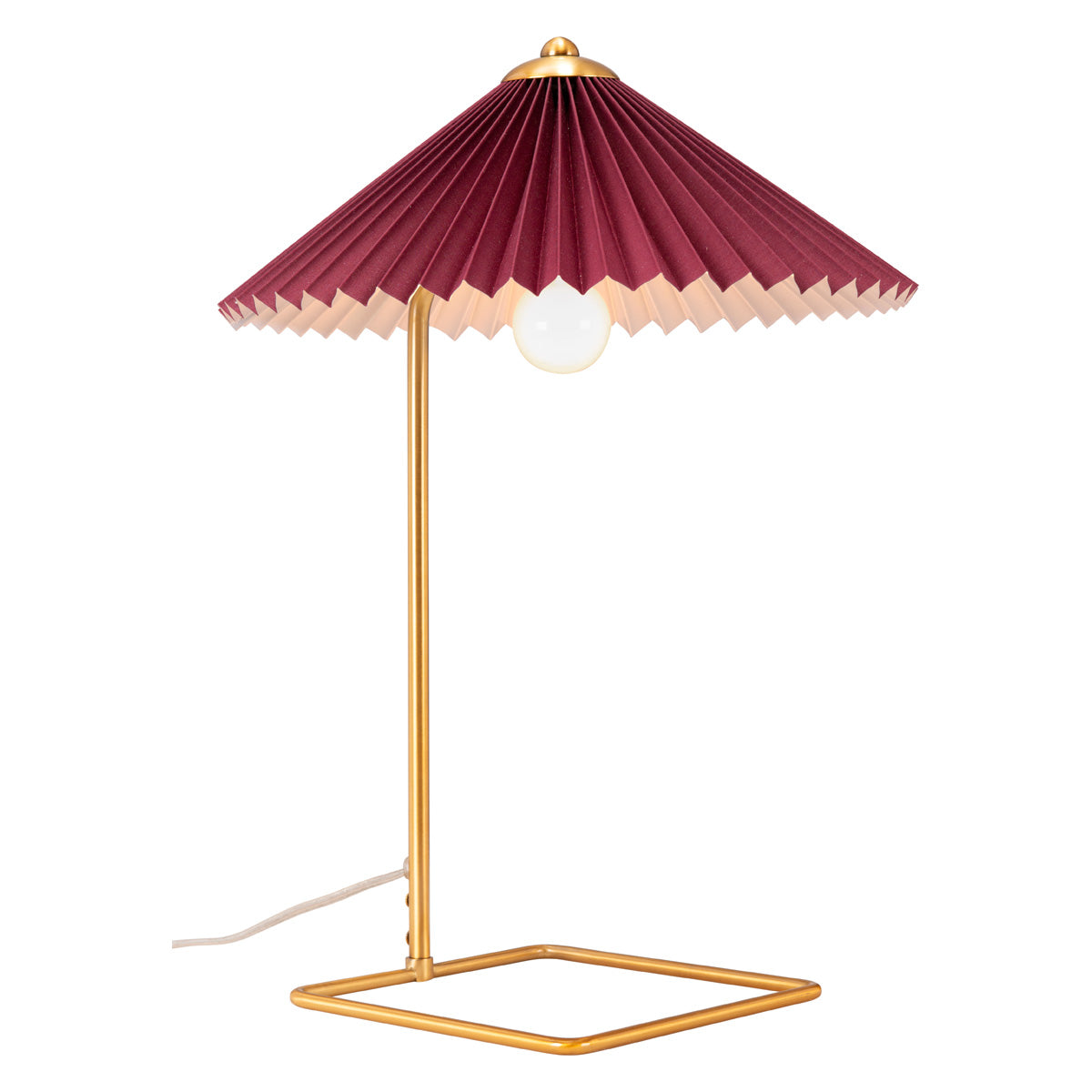 ZUO - Charo Table Lamp in Red/Gold