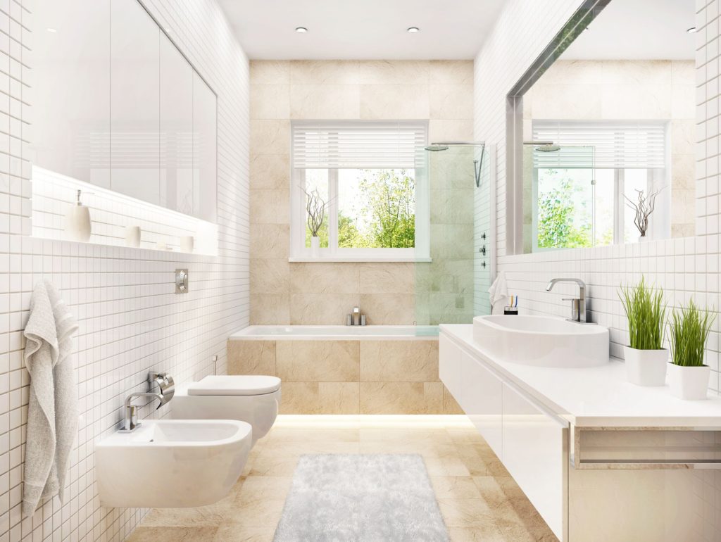 Organization of space in the bathroom