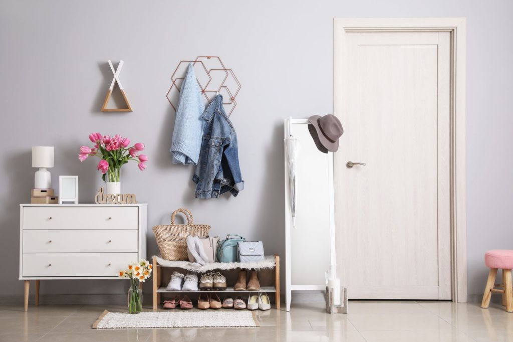 The most popular furniture in the interior of the entrance room