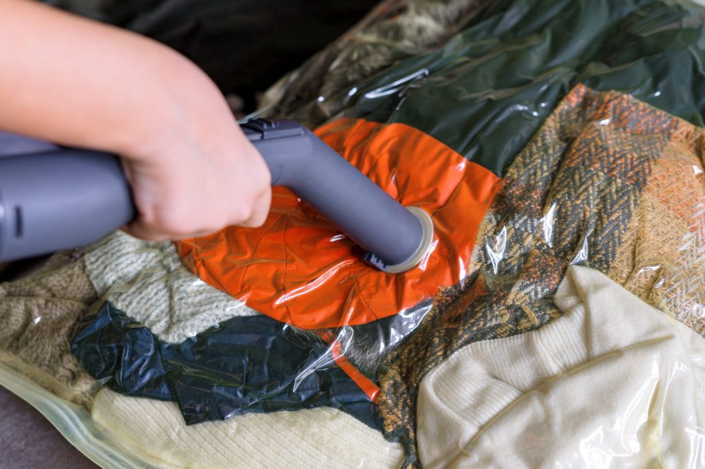 Vacuuming is the best way to store seasonal items in a closet