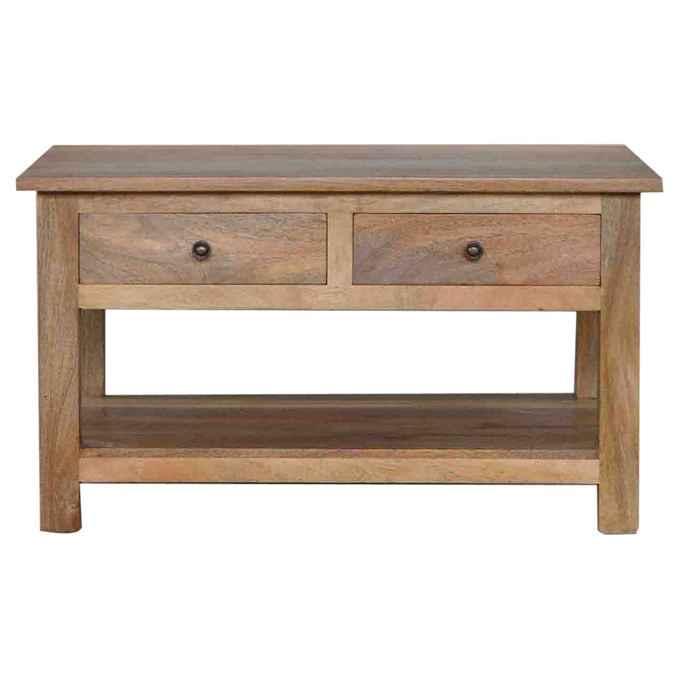 Artisan - Country Coffee Table with 4 Drawer in Oak-Ish
