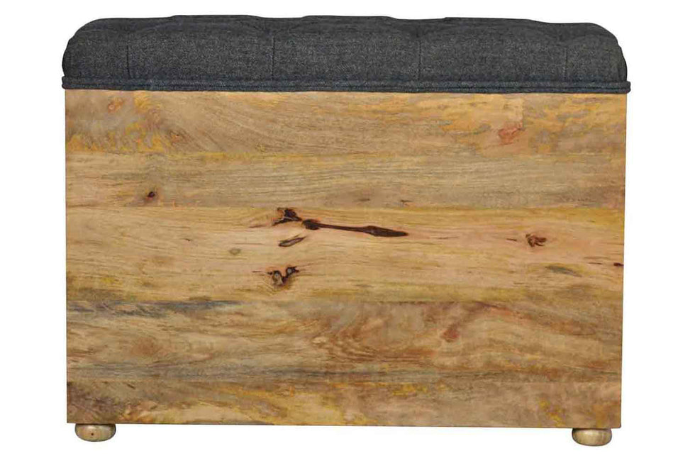 Artisan - Black Tweed 6 Slot Shoe Storage Bench
