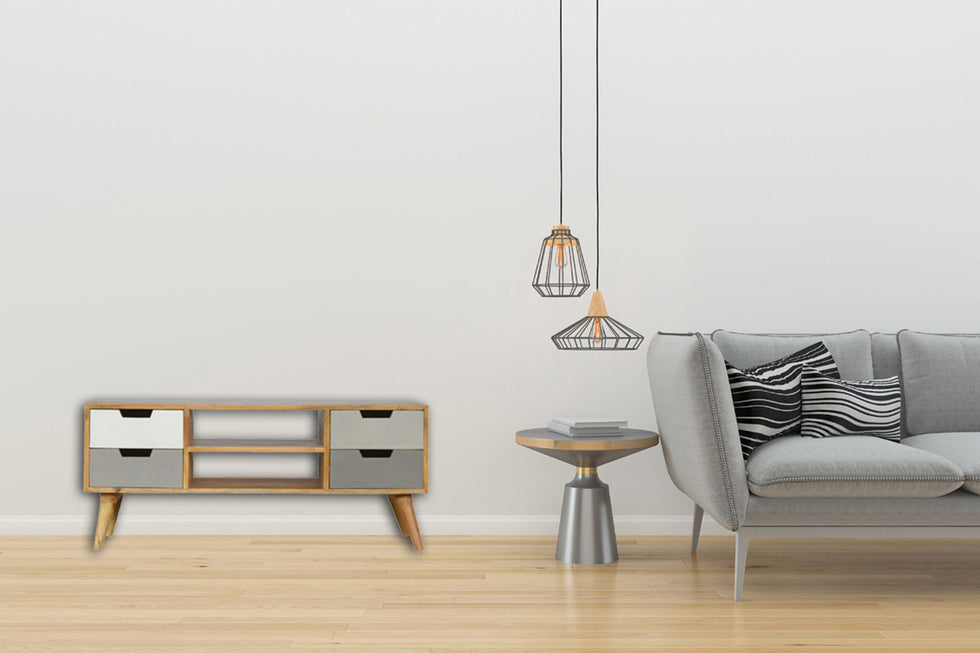 Artisan - Gray Hand Painted Entertainment Unit
