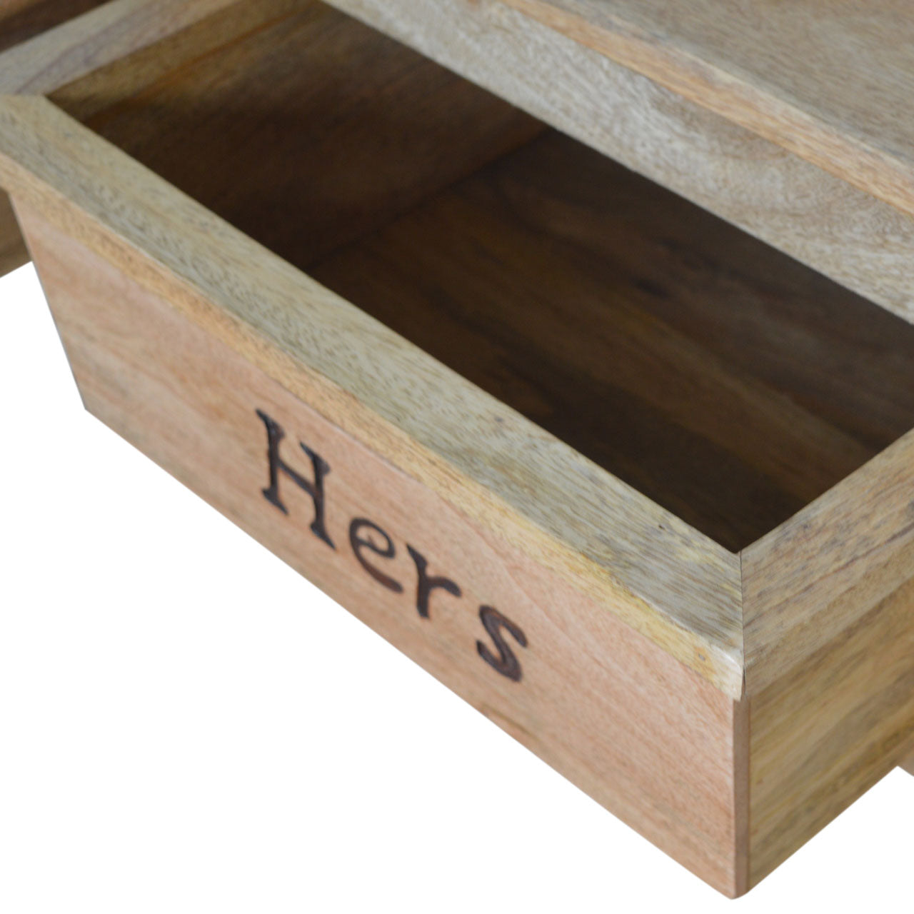 Artisan - His & Hers Carved Storage Bench