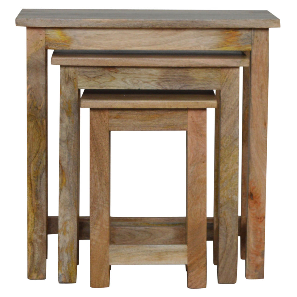 Artisan - Country Solid Stool Set of 3 in Oak-Ish, Wood