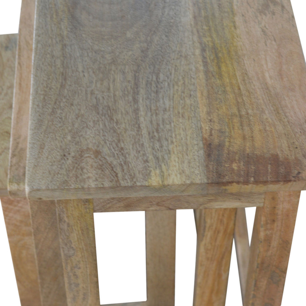 Artisan - Country Solid Stool Set of 3 in Oak-Ish, Wood