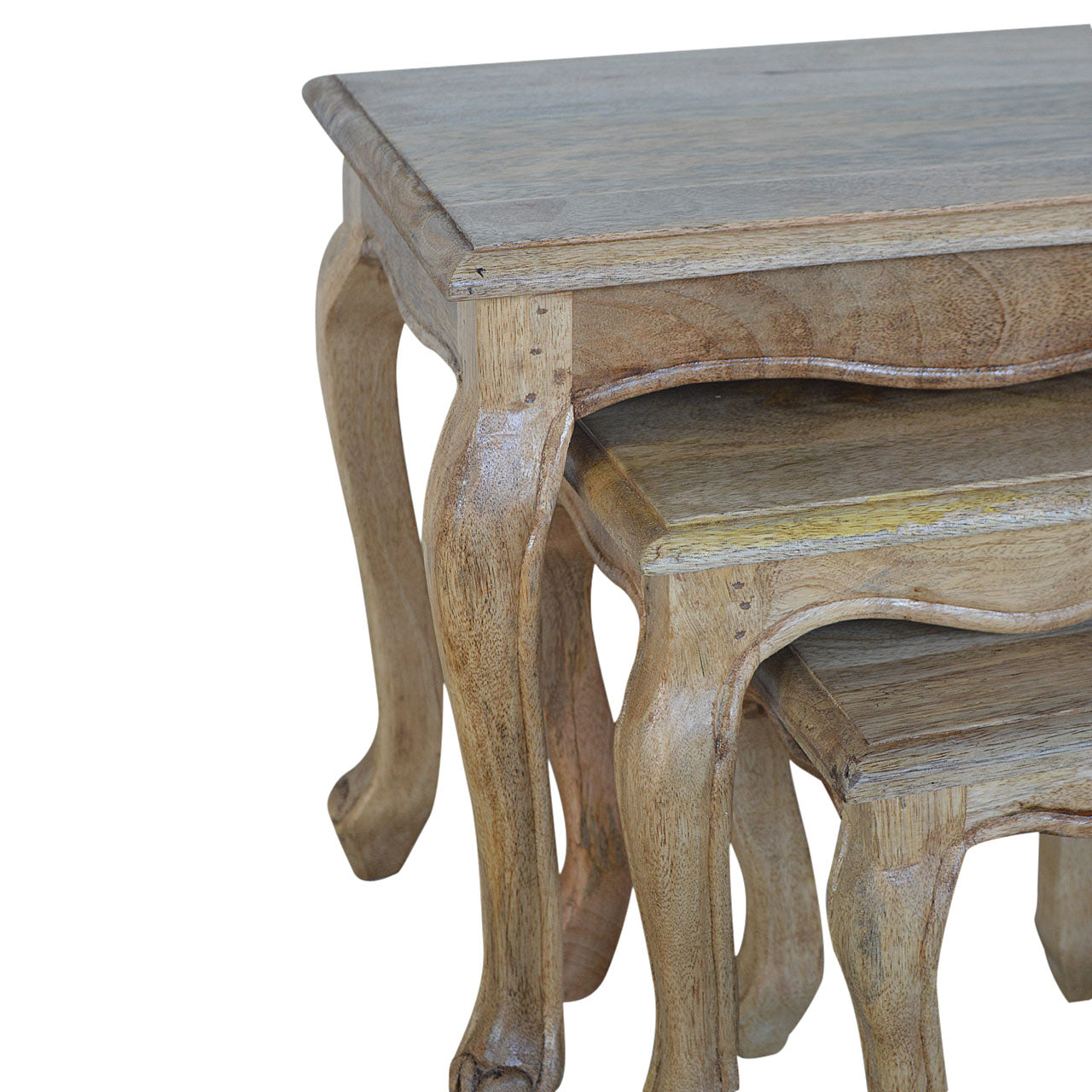 Artisan - French Style Nesting Stools in Oak-Ish