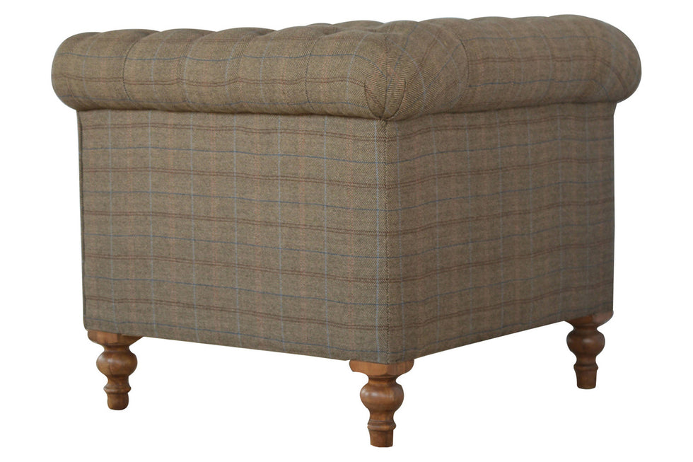 Artisan - Chesterfield Armchair in Multi Tweed