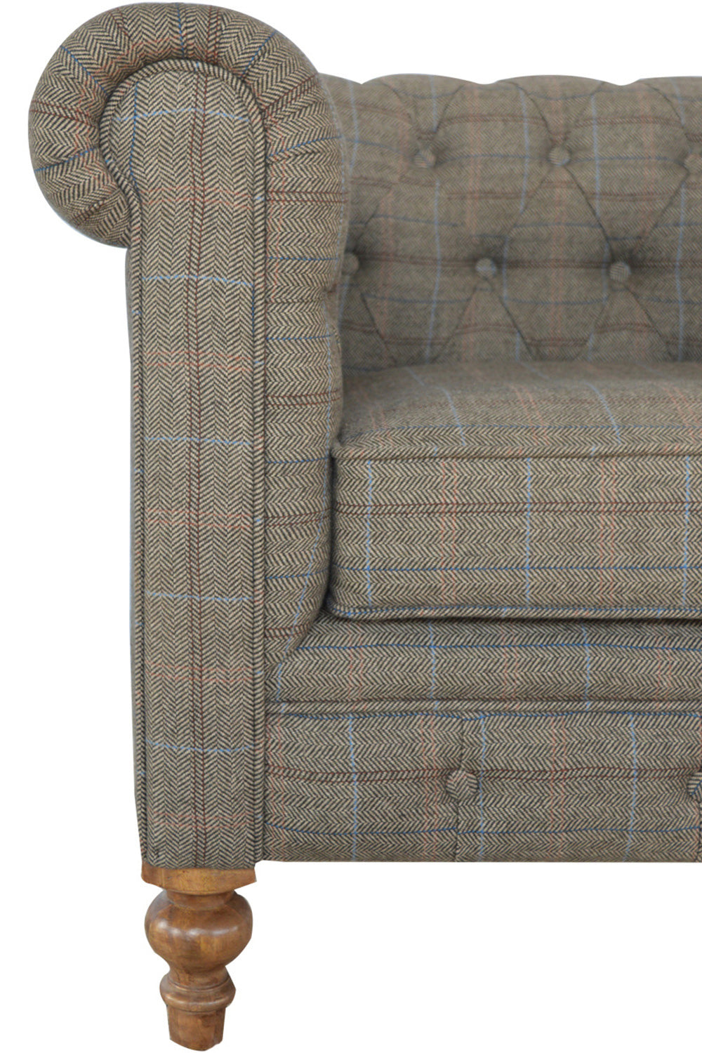 Artisan - Chesterfield Armchair in Multi Tweed