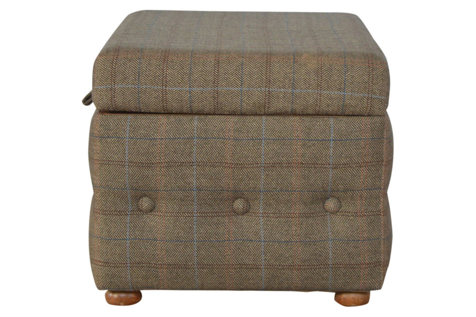 Artisan - Multi Tweed Deep Button Footstool