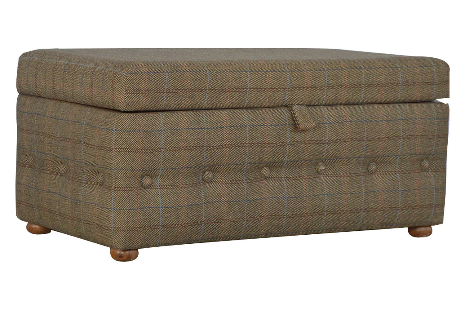 Artisan - Multi Tweed Deep Button Footstool
