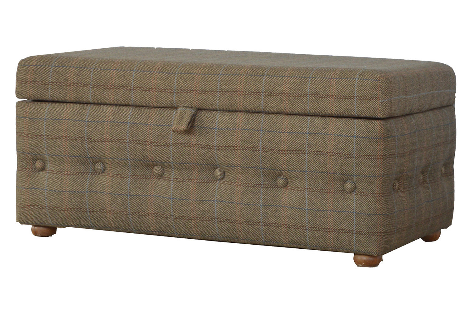 Artisan - Multi Tweed Deep Button Footstool