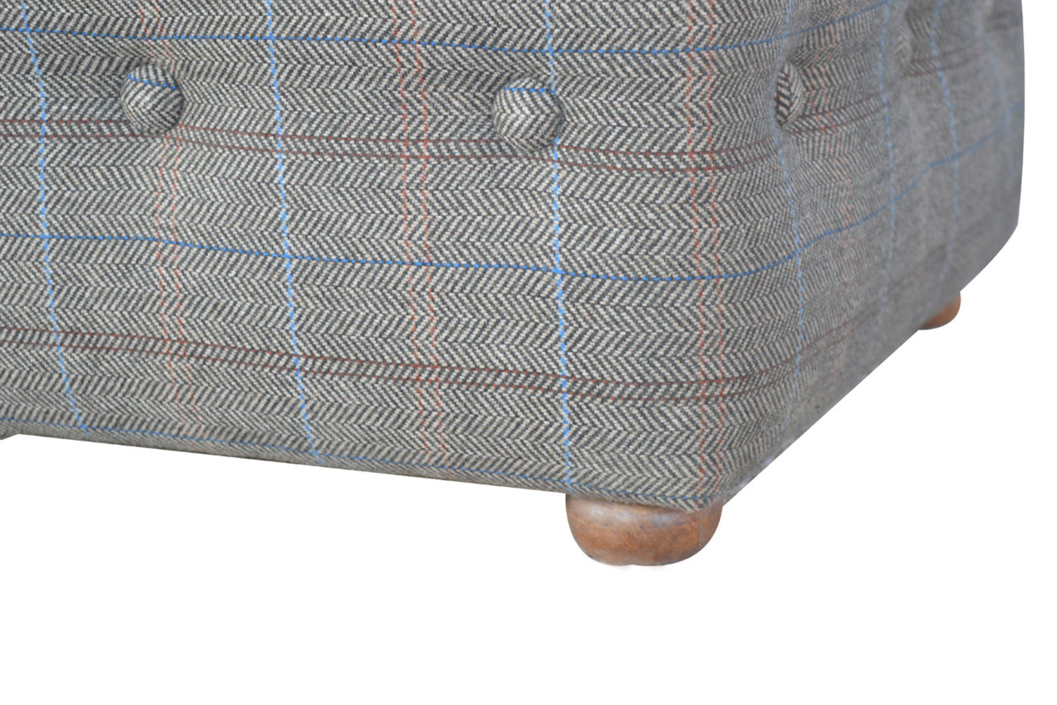 Artisan - Multi Tweed Deep Button Footstool