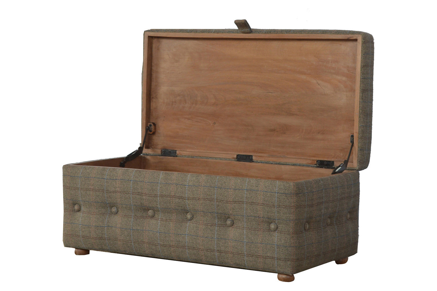 Artisan - Multi Tweed Deep Button Footstool