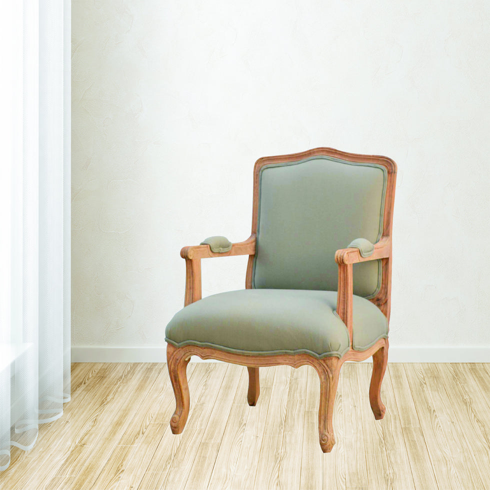 Artisan - French Style Upholstered Armchair in Sun Bleached