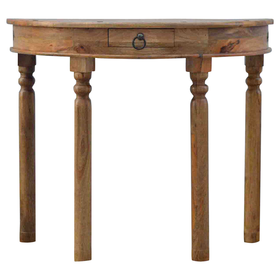 Artisan - Serpentine Console Table in Oak-Ish