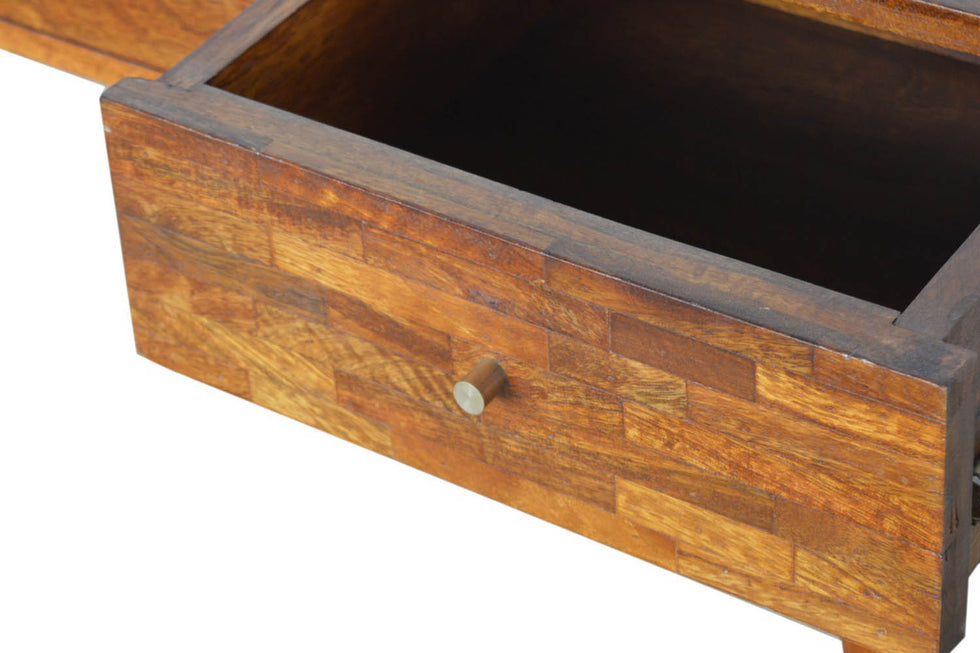 Artisan - 3 Drawer Mixed Console Table in Chestnut