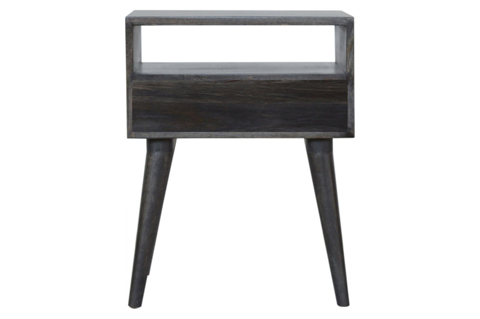 Artisan - Carved Drawer Bedside in Ash Black