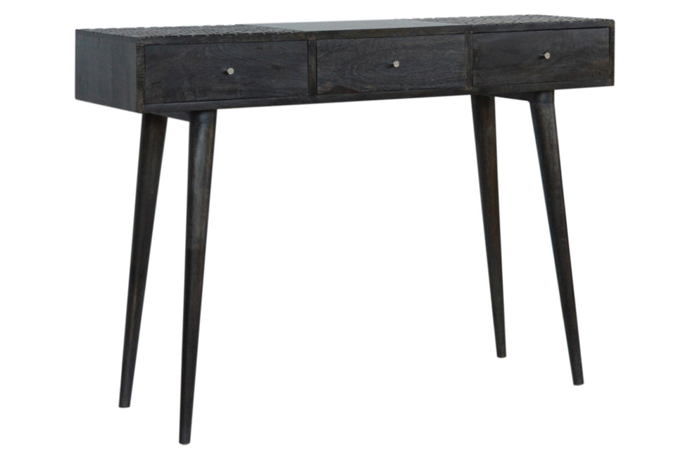 Artisan - 3 Drawer Console Table in Ash Black