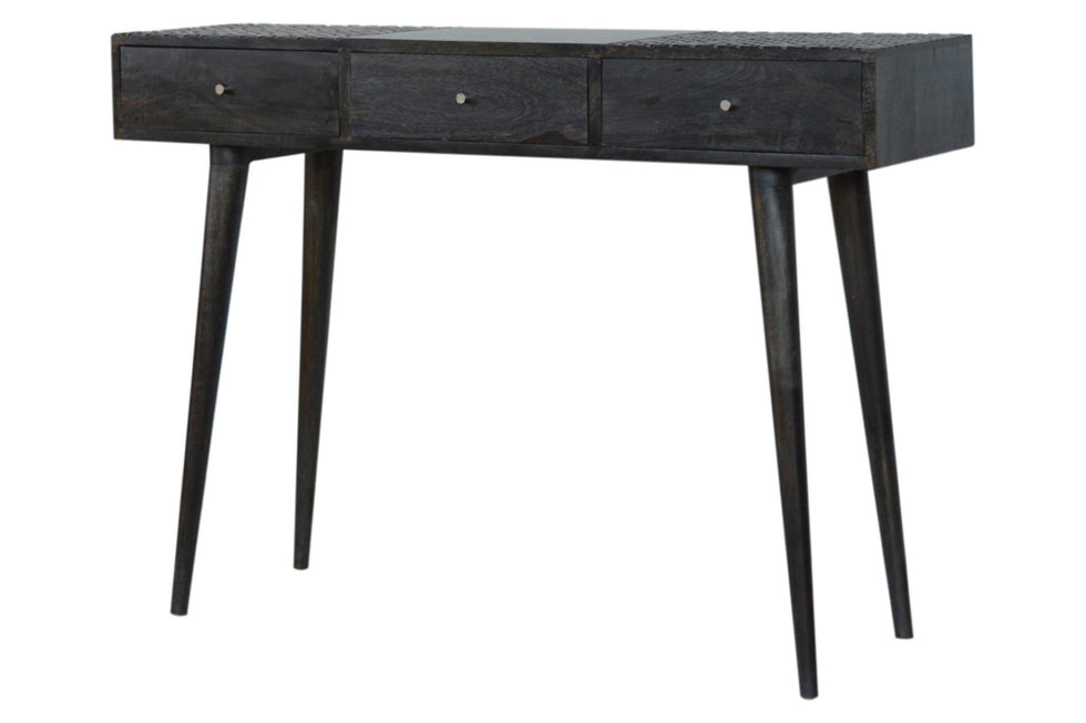 Artisan - 3 Drawer Console Table in Ash Black