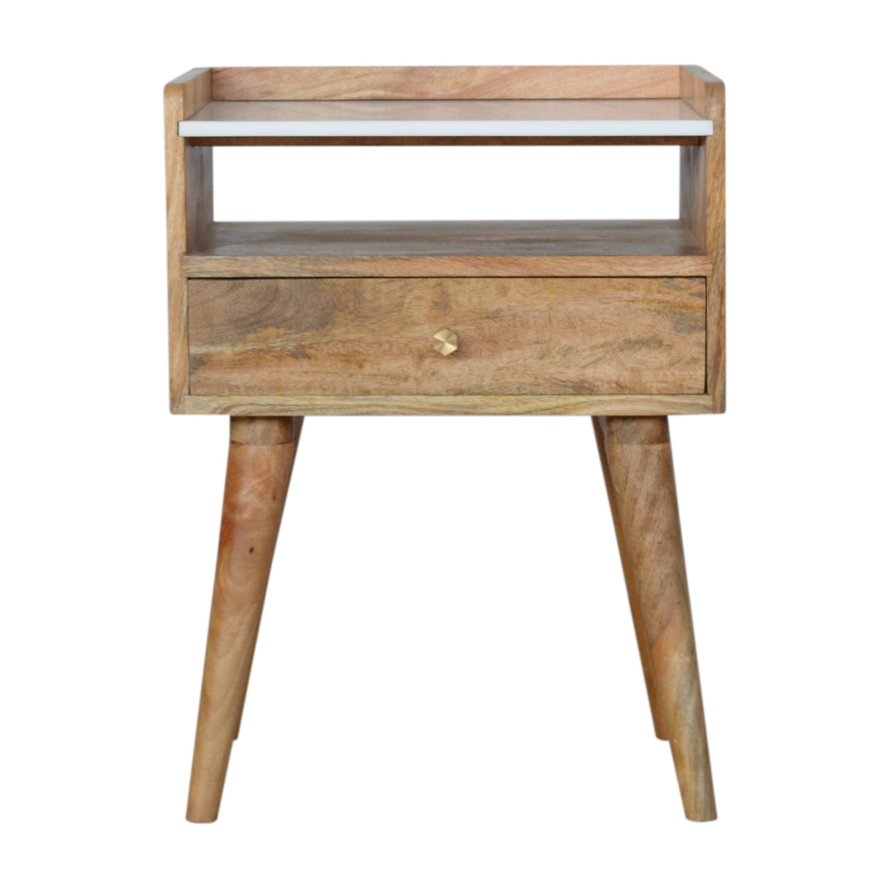 Artisan - Open Slot Nightstand with Top in White