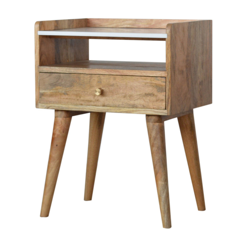 Artisan - Open Slot Nightstand with Top in White
